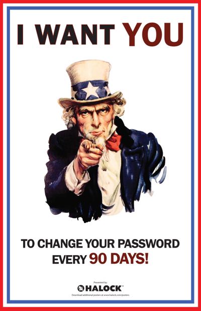 Uncle Sam Cyber Security Password Poster