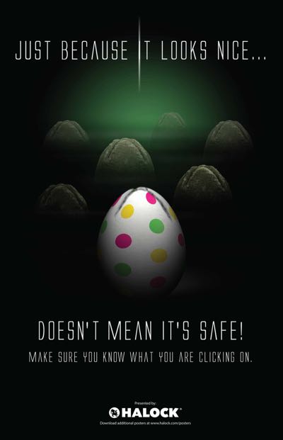 Alien Cyber Security Egg Poster