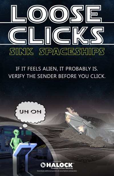 HALOCK Loose Clicks Sink Spaceships Poster