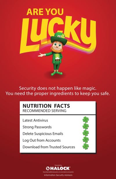 Red Cyber Security Leprechaun Poster