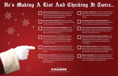 HALOCK Making a List Poster Santa