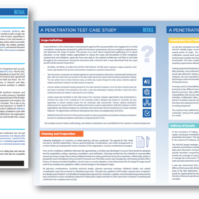 cyber security case study Penetration Testing