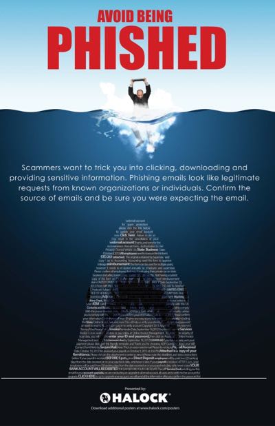 Shark Attack Cyber Security Awareness Poster