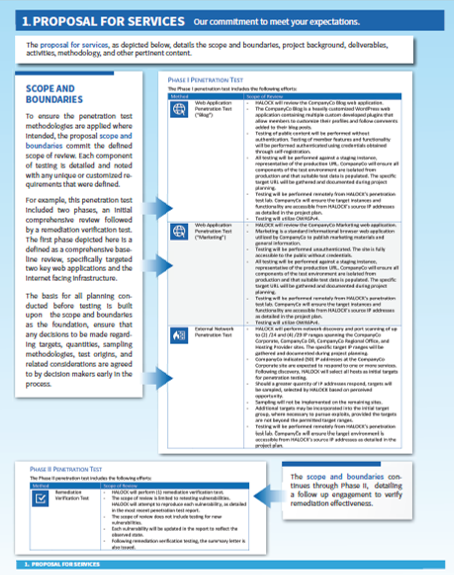 BLUE Pen Test Scope Brochure