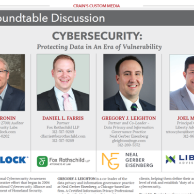 Cybersecurity Roundtable CRAINS HALOCK Reasonable Security