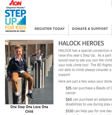 Halock Helps Lurie Step Up for Kids