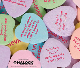 HALOCK Candy Heart Infosec Poster Security Awareness