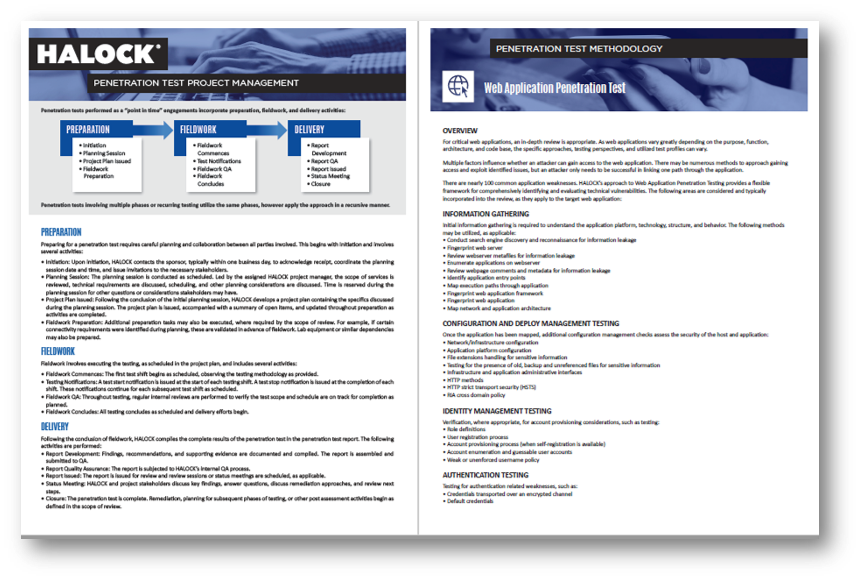 Penetration Testing Methodology Blue Brochure
