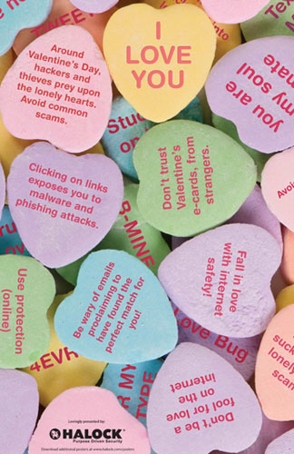 HALOCK Security Awareness Valentine Candy Heart Risk Cyber Infosec