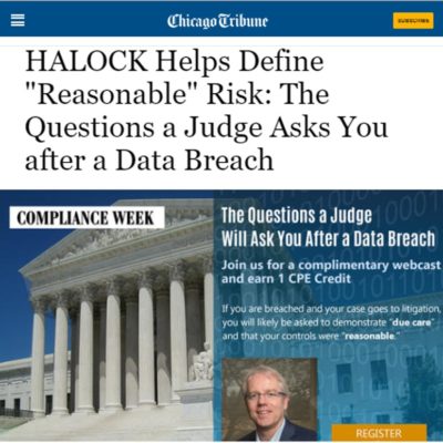 HALOCK Reasonable Information Security Compliance Week Reasonable Chicago Schaumburg