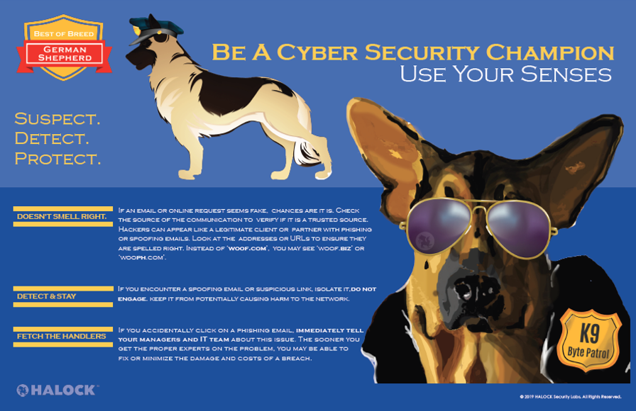 Cyber Security Dog German Shepherd