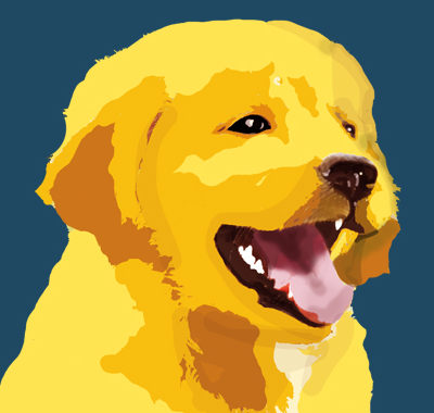 Cyber Security Awareness Golden Retriever Dog
