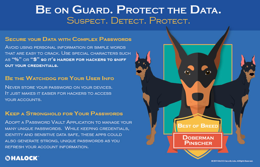 Dog Cyber Security Awareness Poster Doberman