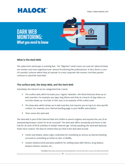 Reasonable Security Dark Web Monitoring
