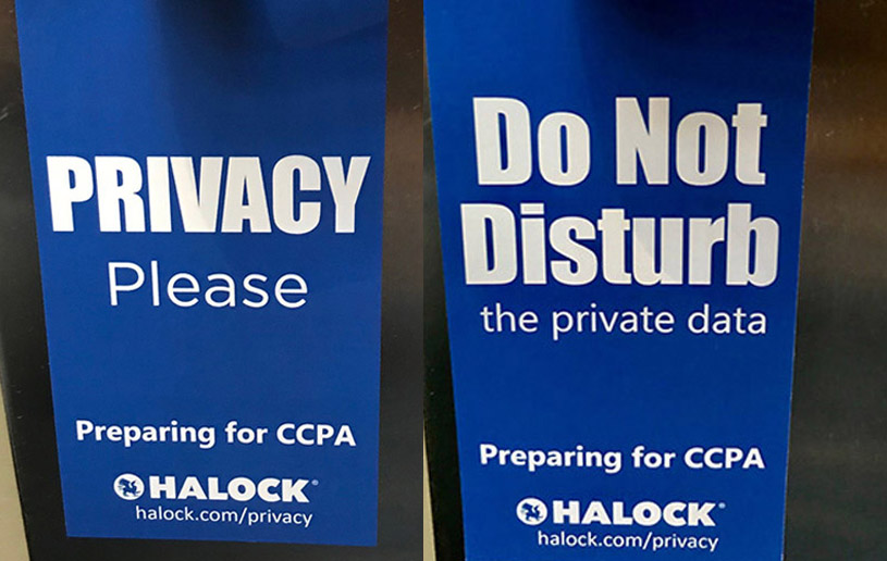 HALOCK Door Hang Privacy CCPA Data Privacy