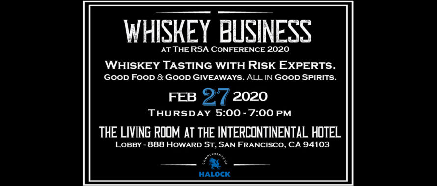 Happy Hour invitation for Whiskey Business at RSA