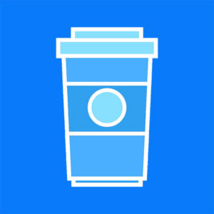 Blue Coffee Cup to go