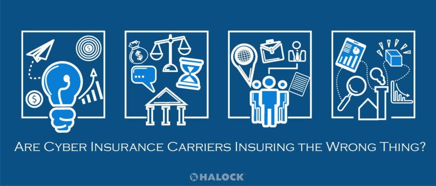 Cyber Icons Business Insurance blocks Blue HALOCK