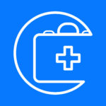 Blue medical record doctor bag HIPAA