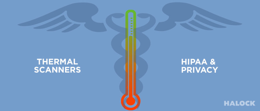 Blue HIPAA Medical Symbol Thermal Scanner Temperature