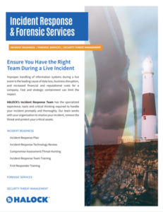 Incident Response Forensic Cyber Security Brochure