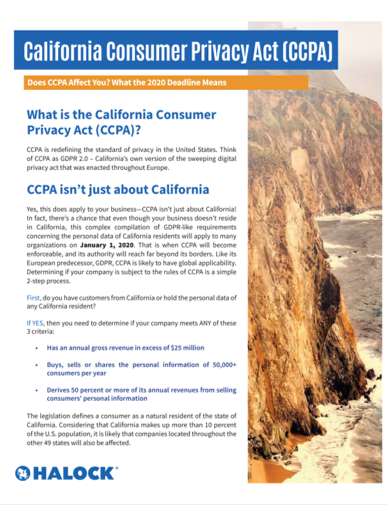 Privacy CCPA Compliance Brochure