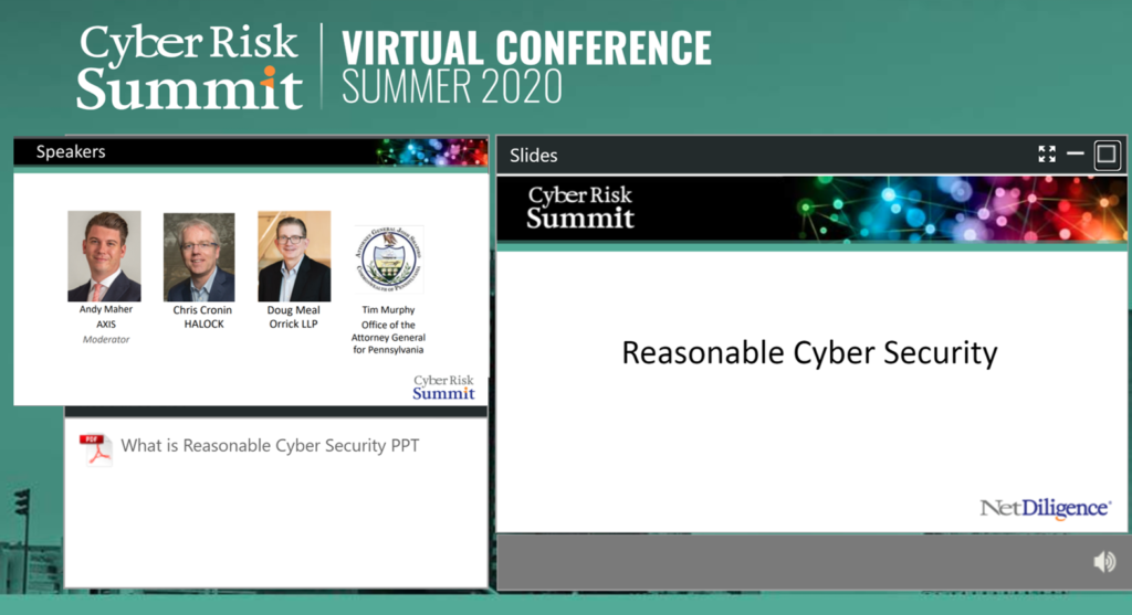 HALOCK Reasonable Security NetDiligence Duty of Care Reasonable Security
