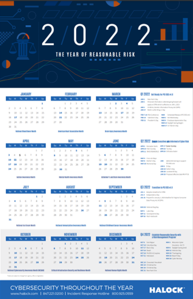 Reasonable Security Reasonable Risk Calendar