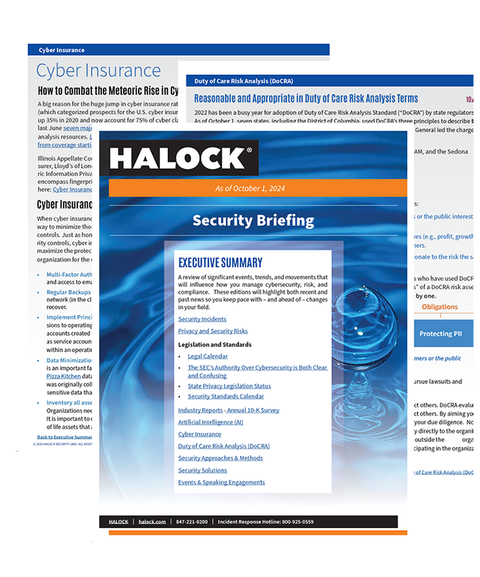Halock Security Briefing Reasonable 