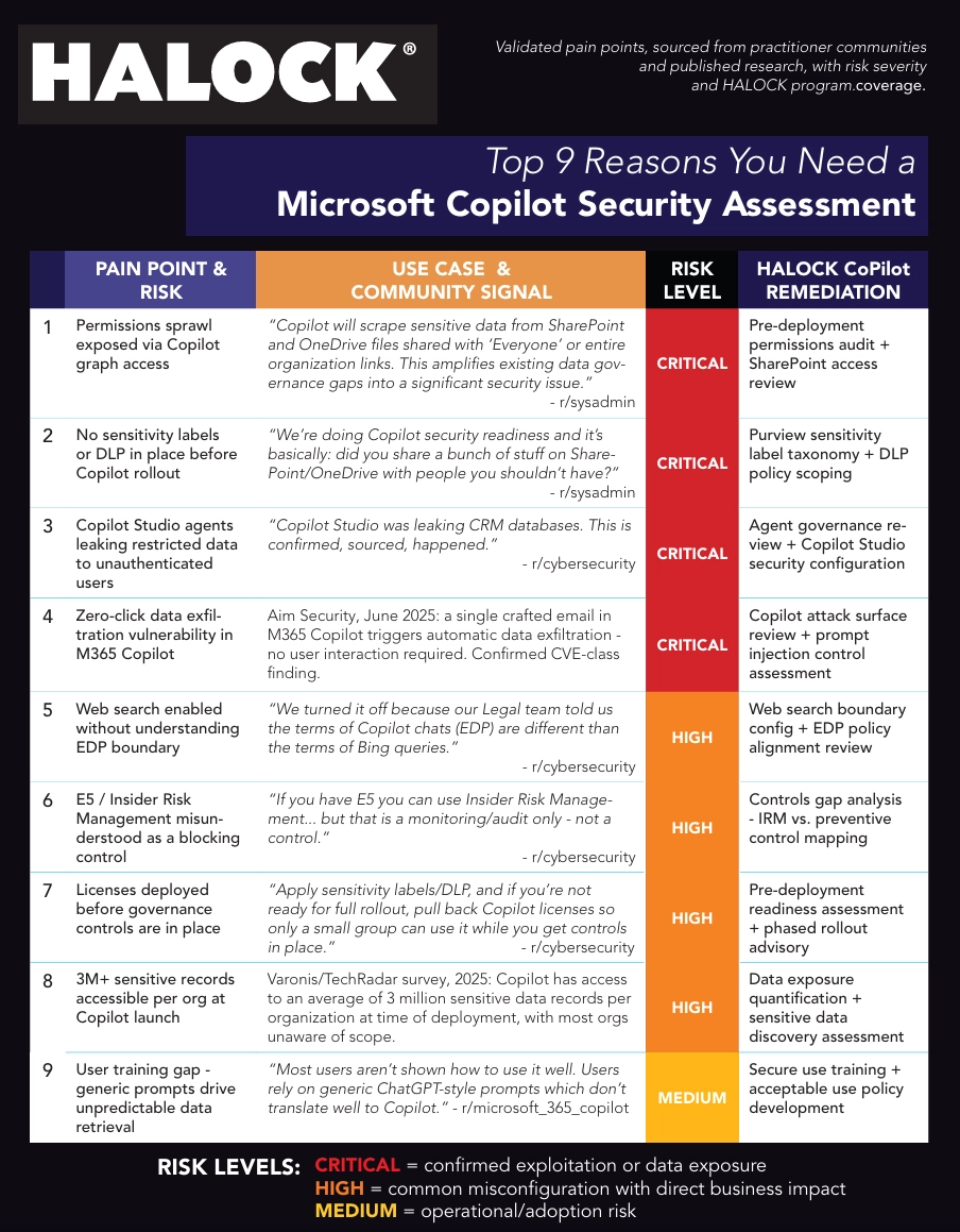 Copilot Security Checlist CoPilot Threats Risks